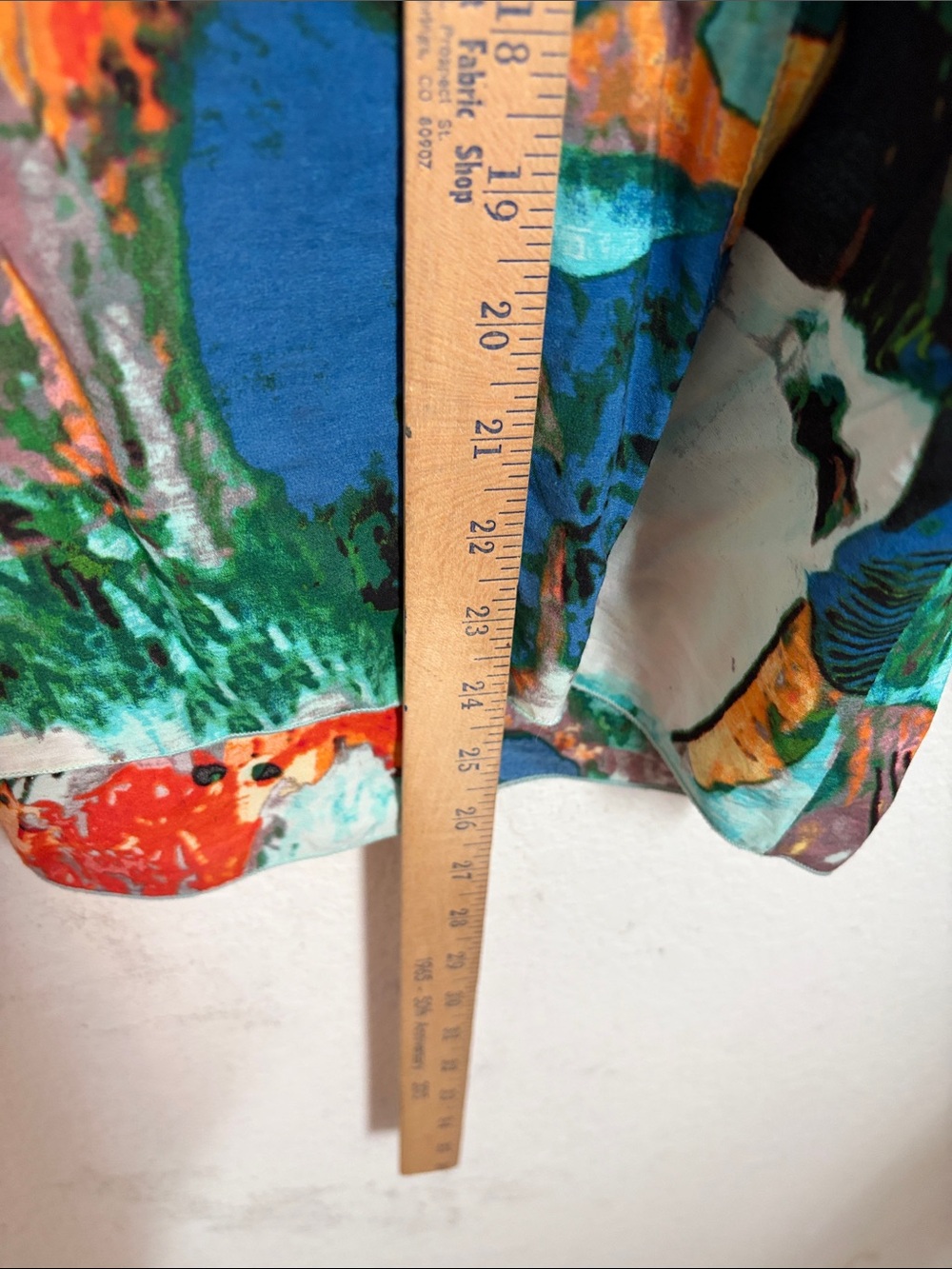 3 Potato S/M Abstract Print Shirt Colorful Art to Wear Oversized Lagenlook - Picture 3 of 6